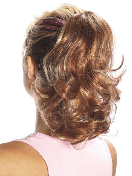 Medium-Length Syenthetic Wavy Ponytail With Claw Clip