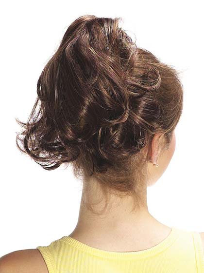 Medium-Length Syenthetic Wavy Ponytail With Claw Clip