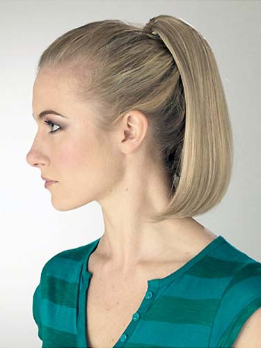 12" Straight Bob Shape Synthetic Ponytail With Clip