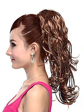 Long High Quality Synthetic Curly Ponytail