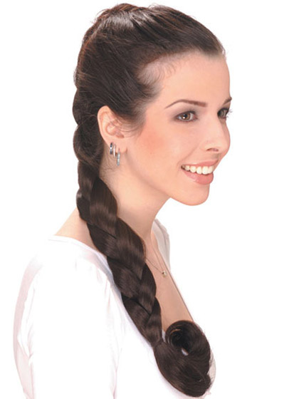 24" Braid Remy Hair Ponytail - Click Image to Close