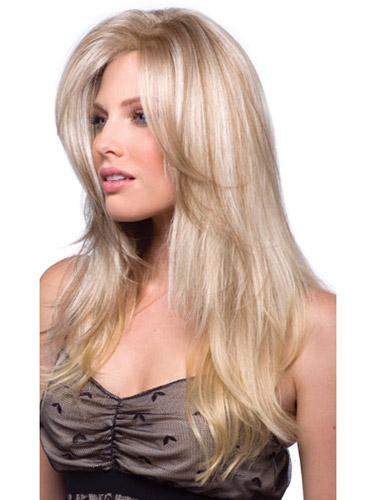 Long Accent Top Piece Wig