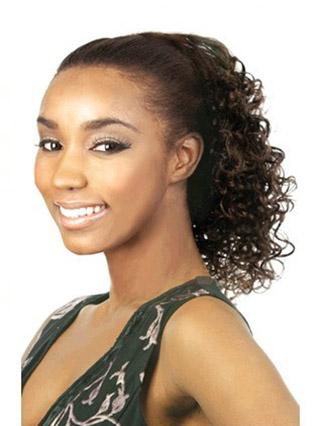 Fashion Medium Curly Synthetic Half Wig