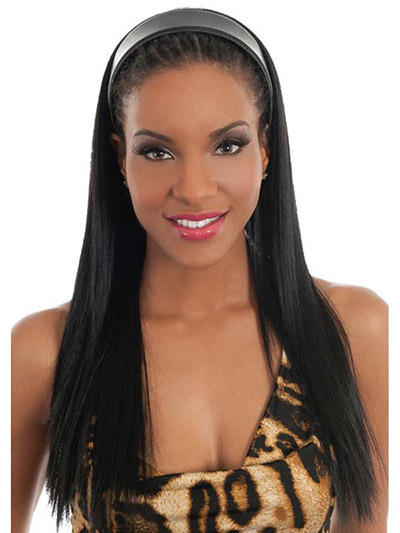 Shining Long Straight Synthetic Half Wig