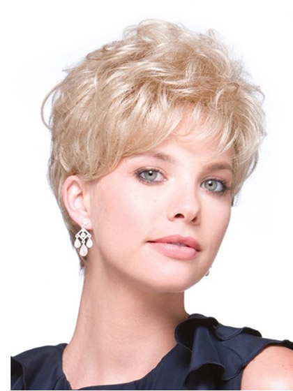 Short Curly Top Piece Wig