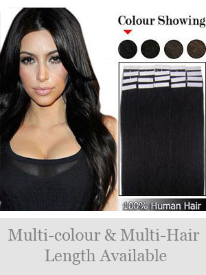 16" 20pcs Remy Hair Tape in Extensions - Click Image to Close