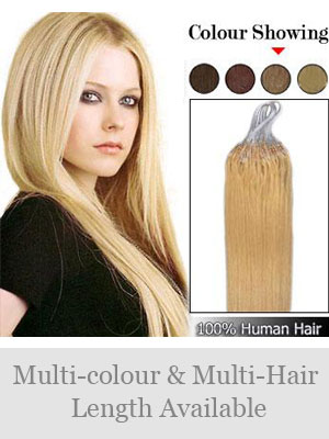 18"100% Micro Loop Human Hair Extensions - Click Image to Close