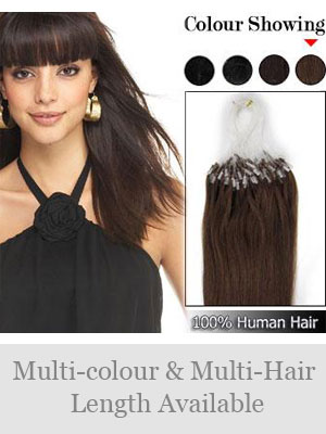 18"100% Micro Loop Human Hair Extensions