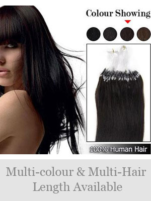 18"100% Micro Loop Human Hair Extensions