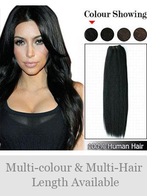 20" Straight Human Hair Full Head Extensions