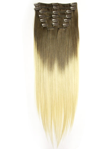 Dip Dye Clip-in Straight Hair - Click Image to Close