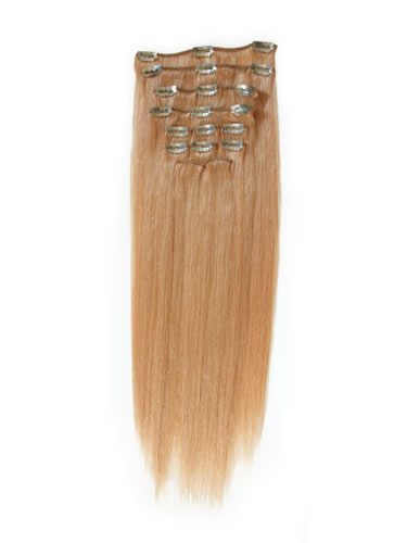 10 pcs From 14" Straight Clip In Full Head Set