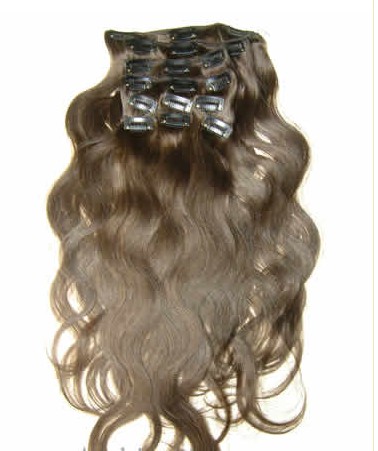 10 pcs From 18" Wavy Clip In Full Head Set - Click Image to Close