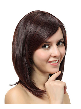 Capless Medium Straight Synthetic Wig