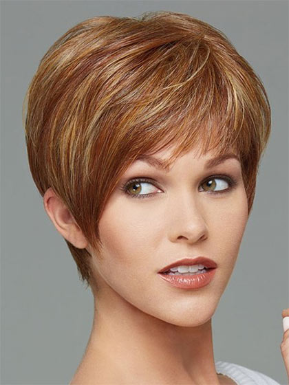 Generous Short Synthetic Wig - Click Image to Close