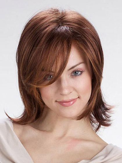 Layered Mid-Length Synthetic Wig