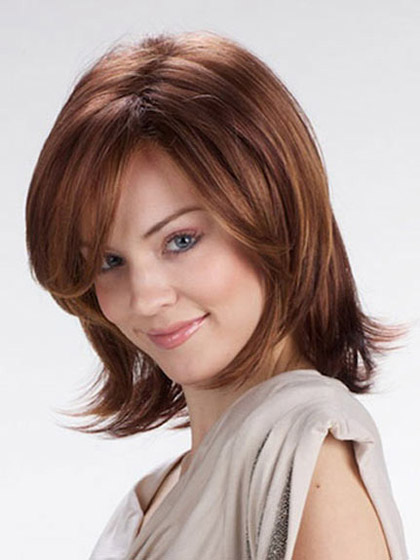 Layered Mid-Length Synthetic Wig