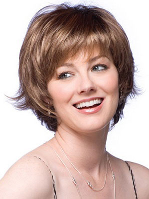 Feathered Layer Cut Synthetic Wig - Click Image to Close