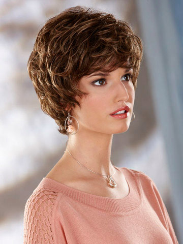 Short Tousled Curly Synthetic Capless Wig