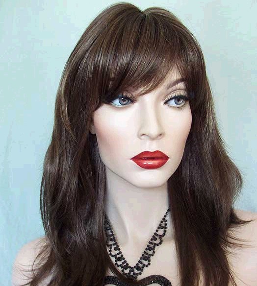 Stunning Long Straight Synthetic Lace Front Wig for Woman