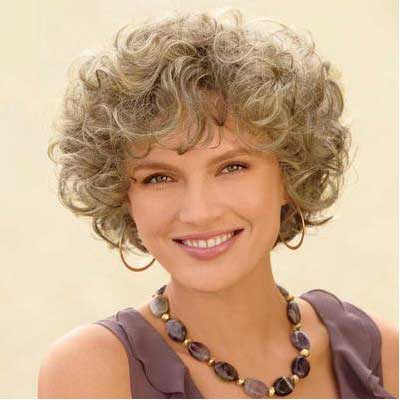 Caroline Short Softly Curled Look Synthetic Wig