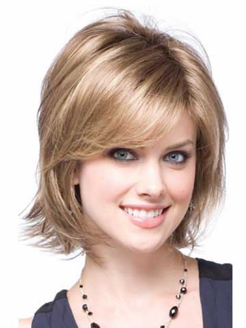 Claire Medium Length Grey Synthetic Wig - Click Image to Close