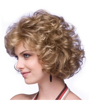 Mid-Length Curly Bob Synthetic Wig