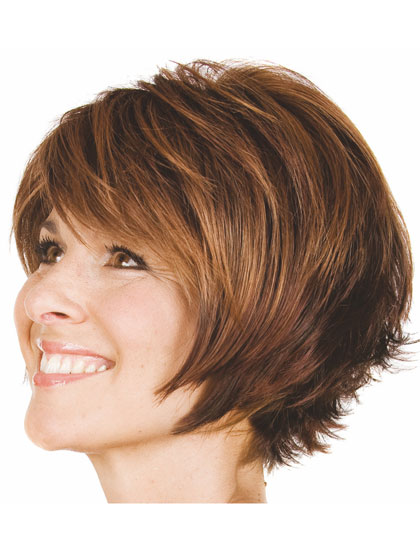 Asymmetrical Cut Synthetic Short Wig - Click Image to Close