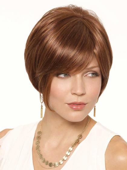 Asymmetrical Bob Cut Lace Front Wig - Click Image to Close