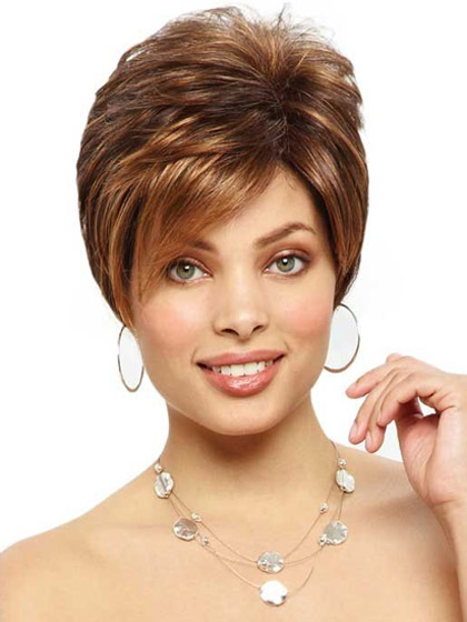 Short Edgy Cut Lace Front Cropped Wig - Click Image to Close