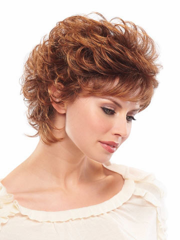 Loosely Layered Rich Curls Short Wig