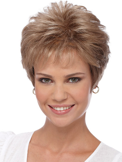 Pixie Style Soft Curly Synthetic Capless Wig - Click Image to Close