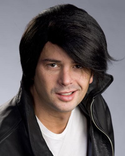 Short Straight Synthetic Capless Elvis Costume Wig - Click Image to Close