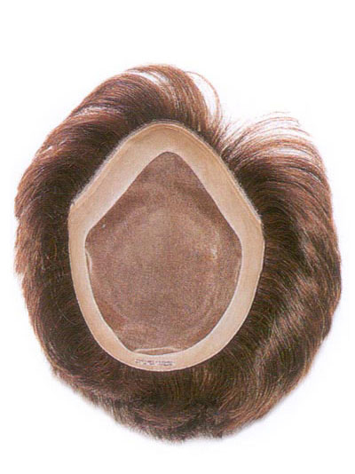 Mono Center PU Edge Mens Toupee