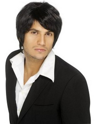 Human Hair Fashion Mens Capless Wig