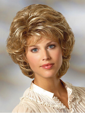 Medium-Length Loose Curly Capless Synthetic Wig - Click Image to Close