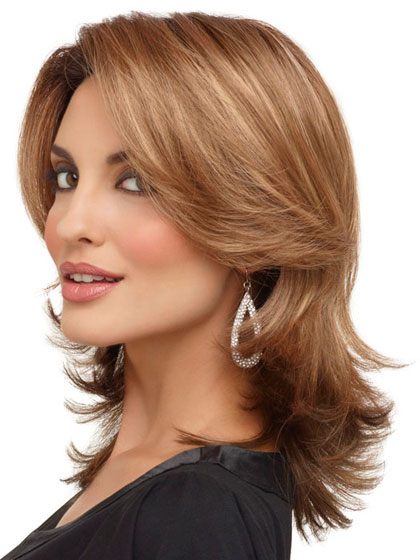 Glamous Shouler-length Layering Synthetic Wig