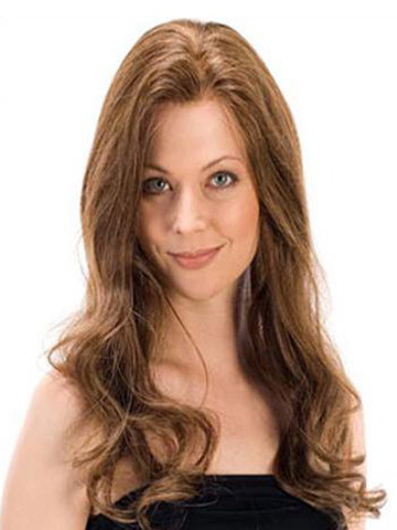 20" Remy Human Hair Wavy Full Lace Wig - Click Image to Close