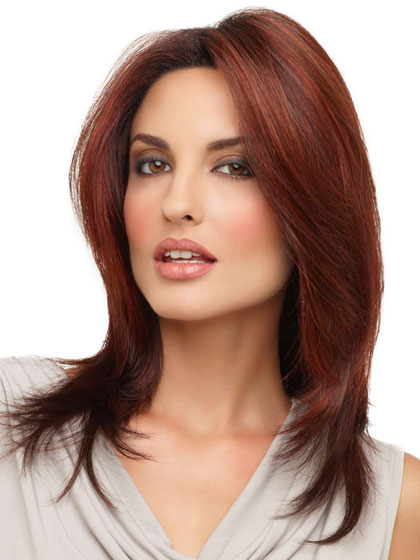 Long Layered Style Synthetic Lace Wig - Click Image to Close