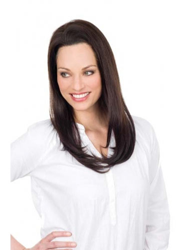 Glamourous Long Straight Remy Human Hair Wig - Click Image to Close