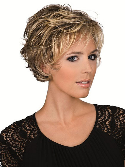 Short Layers Extra Mono Lace Wig - Click Image to Close