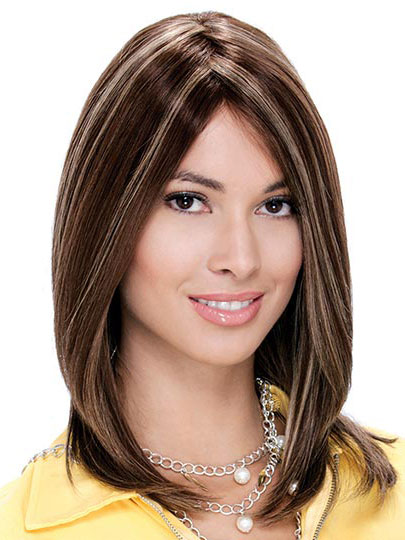 100% Remy Human Hair Mono Wig - Click Image to Close