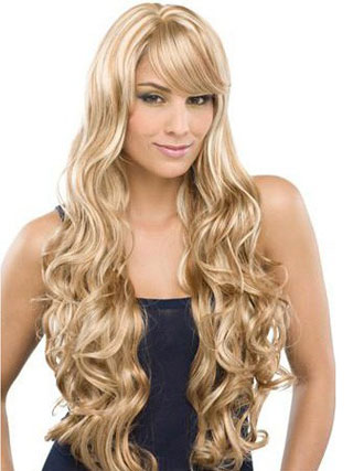 26" Water Wavy Remy Human Hair Full Lace Wig - Click Image to Close