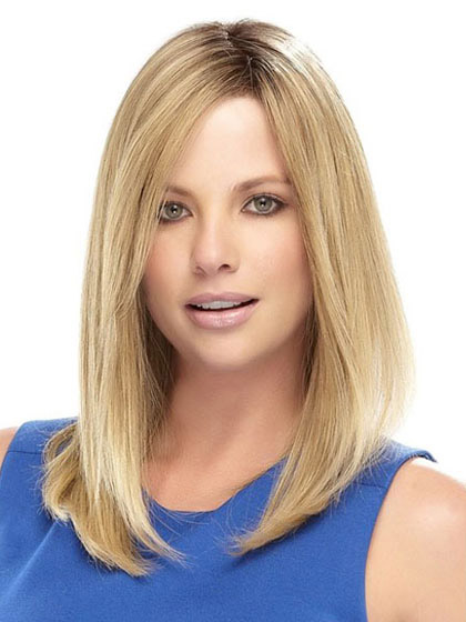 16" Straight Lace Front Remy Human Hair Wig - Click Image to Close