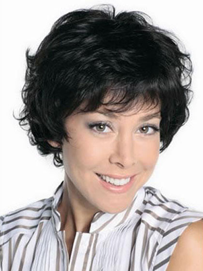 Short Wavy Full Lace Remy Human Hair Wig