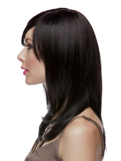 Classic Side-swept Bangs Human Hair Wig