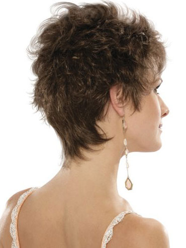 Short Pixie Curly Cut Human Hair Capless Wig