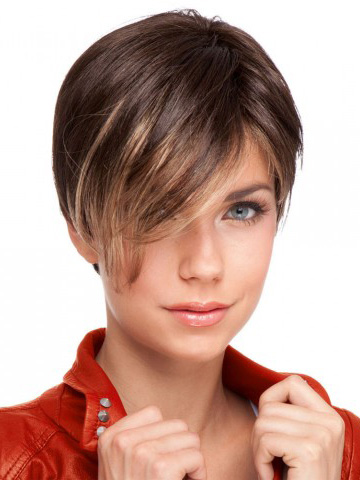 Short Lace Front With Mono Top Human Hair Wig - Click Image to Close