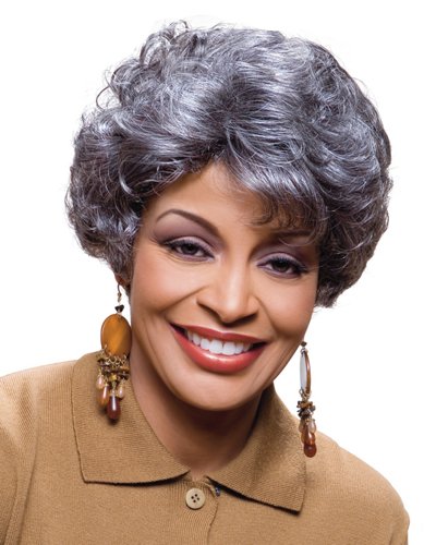 Short Curly Capless Grey Wig - Click Image to Close