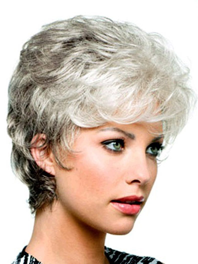 Short Wavy Synthetic Capless Wig